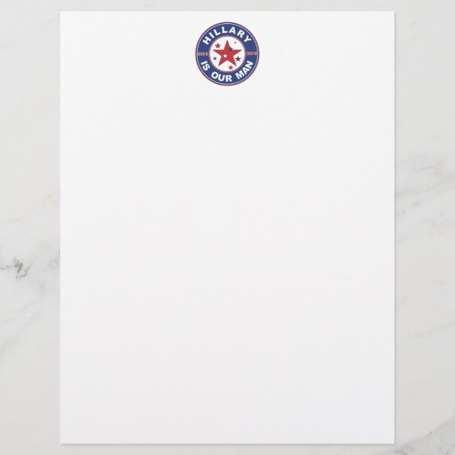 Hillary Clinton stationery Clinton letterhead (Front)