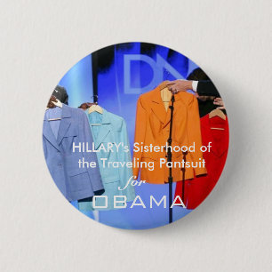 Hillary Clinton Supporters for Obama 6 Cm Round Badge