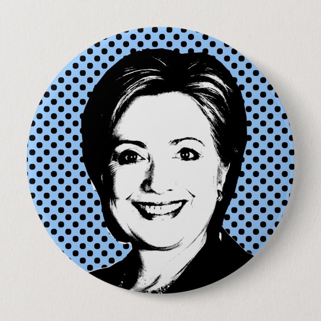 Hillary Clinton Talk Bubble 10 Cm Round Badge (Front)