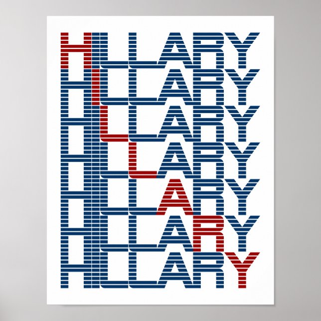 hillary clinton textStacks Poster (Front)