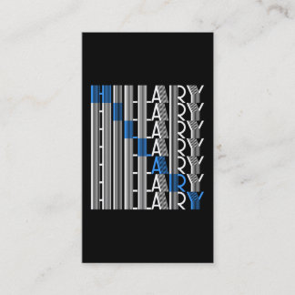 hillary clinton textual business card