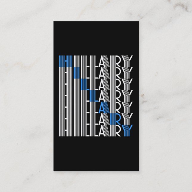 hillary clinton textual business card (Front)