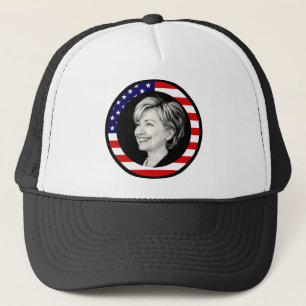 hillary clinton : us flag : picturesque : trucker hat