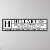 Hillary Clinton warning label