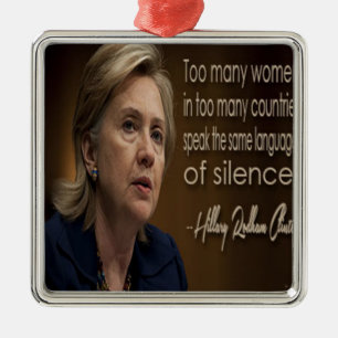 Hillary Clinton Women R Anonymous Gifts & Tees Metal Tree Decoration