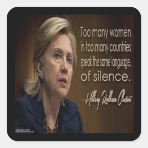 Hillary Clinton Women R Anonymous Gifts & Tees Square Sticker