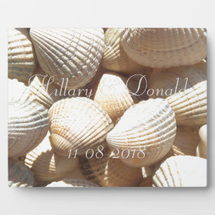 Hillary & Donald Wedding Exotic Bridal Sea Shells Plaque