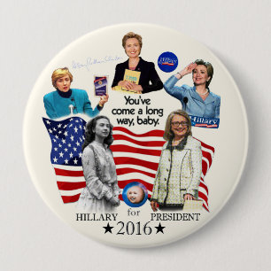 Hillary for President 2016 10 Cm Round Badge