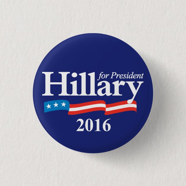 Hillary for President 2016 3 Cm Round Badge (Front)