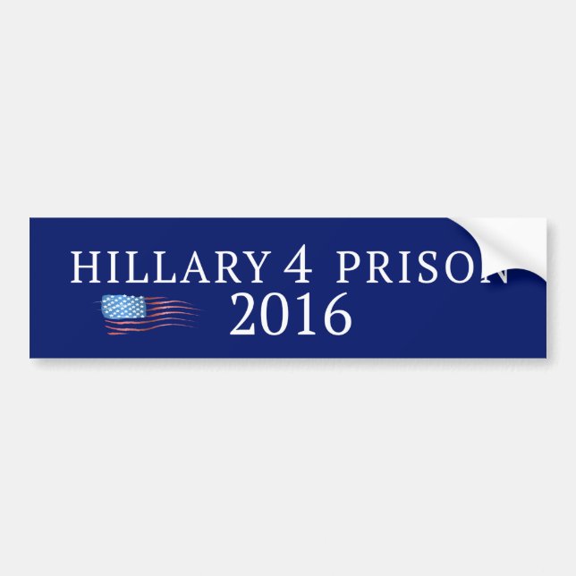 Hillary For Prison Bumper Sticker (Front)