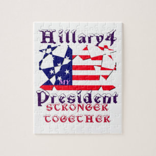 Hillary For USA President We are Stronger Together Jigsaw Puzzle