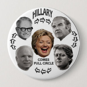 Hillary Full Circle 4-Inch Button