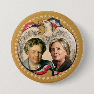 Hillary & her heroine 7.5 cm round badge