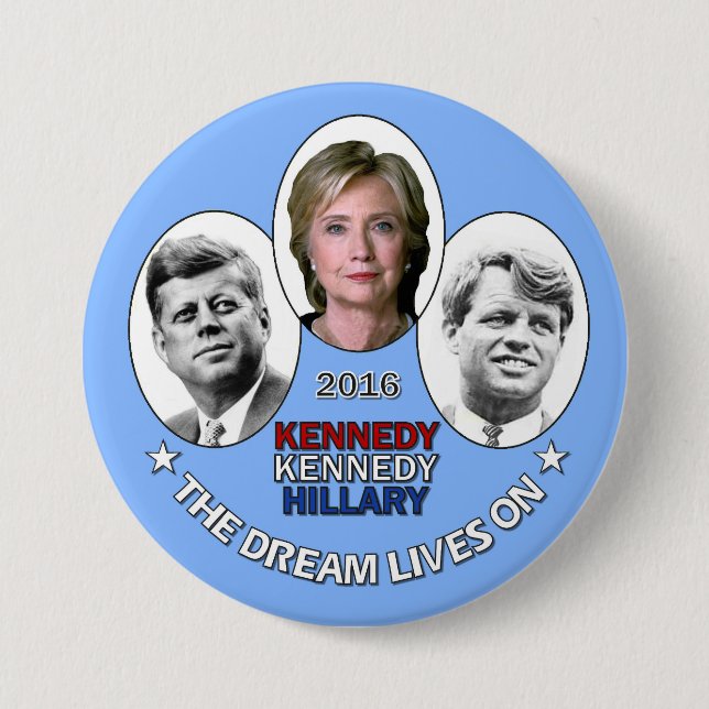 Hillary, JFK & RFK 7.5 Cm Round Badge (Front)