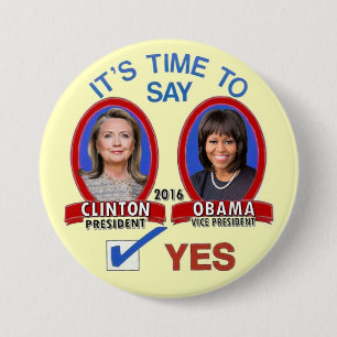 Hillary & Michelle in 2016 7.5 Cm Round Badge