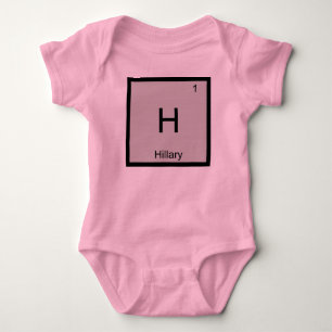 Hillary Name Chemistry Element Periodic Table Baby Bodysuit