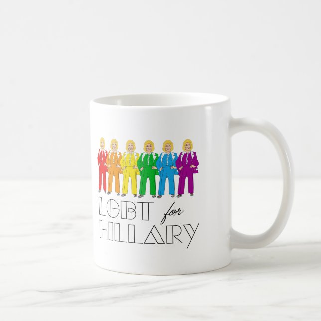 Hillary Pantsuit Pride - LGBT for Hillary - Coffee Mug (Right)