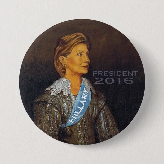 HILLARY PRESIDENT 2016 7.5 CM ROUND BADGE (Front)