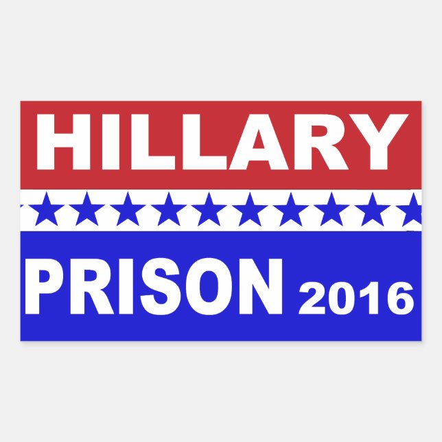 Hillary Prison 2016 popular political stickers (Front)