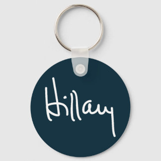 Hillary Signature Button Keychain