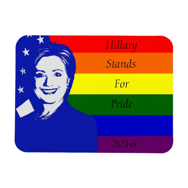 Hillary Stands For Pride Magnet (Horizontal)