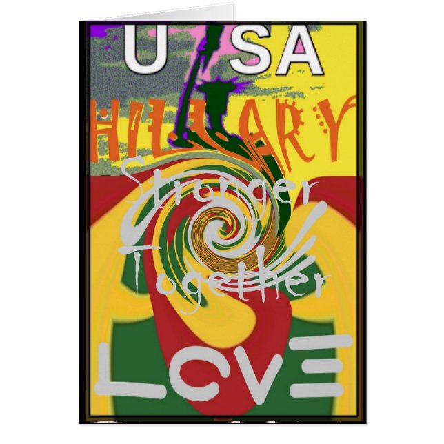 Hillary USA President Stronger Together red golden (Front)