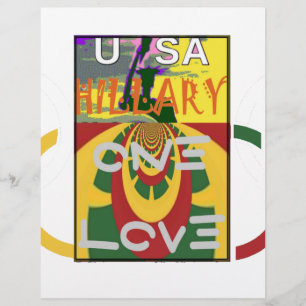 Hillary USA Stronger Together Vote One Love For H