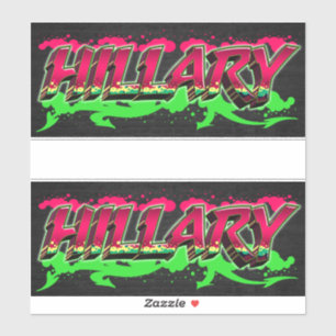 Hillary Vorname Name Graffiti Aufkleber Sticker