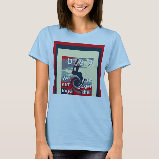 Hillary we are stronger together Women's Football T-Shirt (Front)