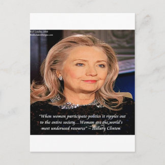 Hillary Women Resource Quote Postcard