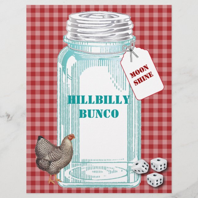 HIllbilly Bunco Flyer (Front)