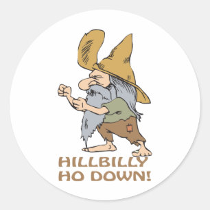 HillBilly Ho Down Classic Round Sticker