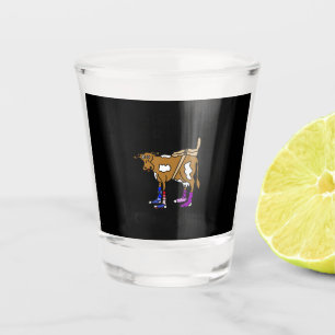 Hillbilly Motorcycle Funny Cow Gift For Bikers Shot Glass