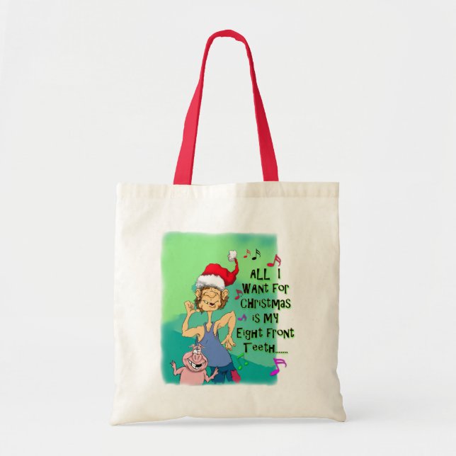 Hillbilly singing about my eight front teeth tote bag (Front)