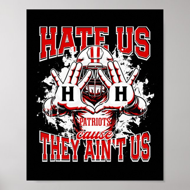 Hillcrest Patriots Logo Hate Us Cause They Aint Hs Poster (Front)