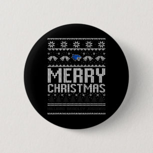 Hilliard Bradley Jaguars Logo Merry Christmas Ugly 6 Cm Round Badge