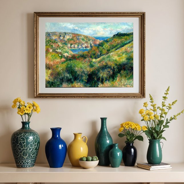 Hills around the Bay of Moulin Huet, Renoir Poster (Creator Uploaded)