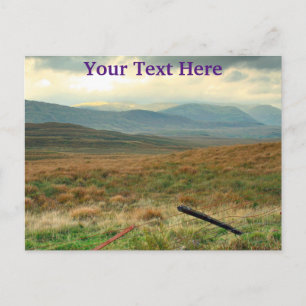 Hills of Perthshire Scotland customisable Postcard