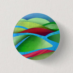 Hills On Ice 3 Cm Round Badge