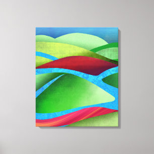 Hills On Ice Canvas Print