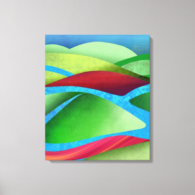 Hills On Ice Canvas Print (Front)