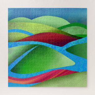 Hills On Ice Jigsaw Puzzle