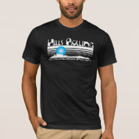 Hills Rolling - Black T-Shirt with Sunset Design