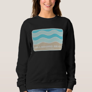 Hillsboro Beach Florida Retro FL Waves Beach Souve Sweatshirt