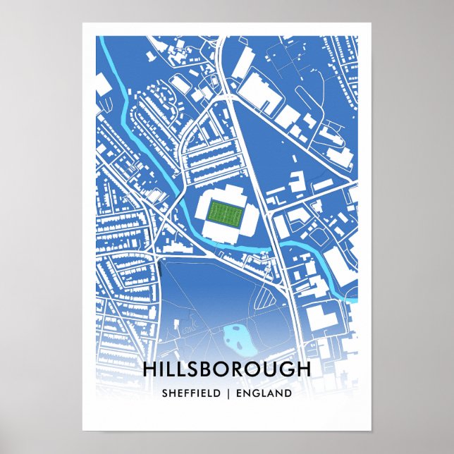 Hillsborough Stadium Poster – Home of Sheffield (Front)