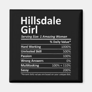 Hillsdale Girl Nj New Jersey Funny City Home Roots Magnet