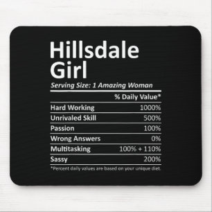 Hillsdale Girl Nj New Jersey Funny City Home Roots Mouse Pad
