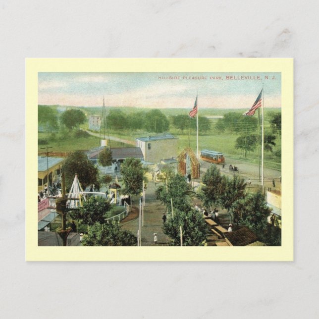 Hillside Amusement Park, Belleville, NJ Vintage Postcard (Front)