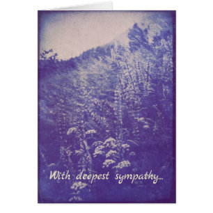 Hillside Flowers Nature Sympathy Card