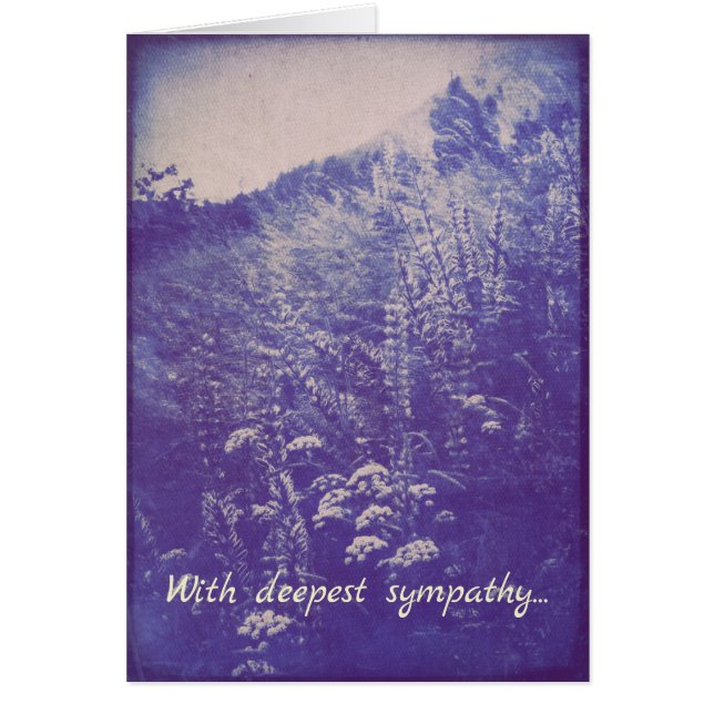 Hillside Flowers Nature Sympathy Card (Front)